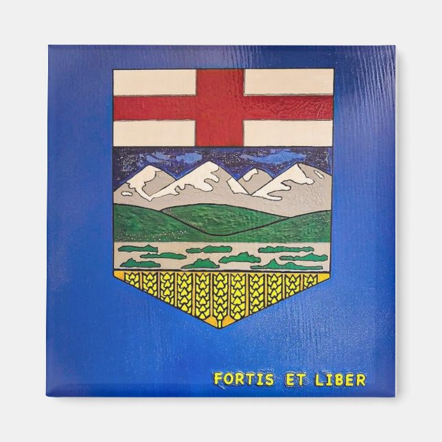 Alberta painted flag  magnet (Front)