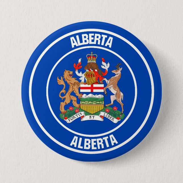 Alberta  Round Emblem 7.5 Cm Round Badge (Front)