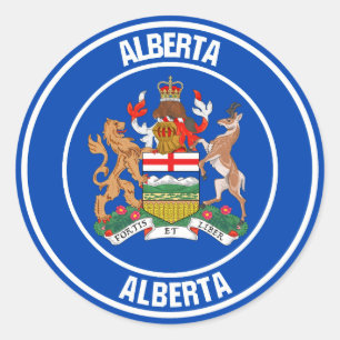 Alberta  Round Emblem Classic Round Sticker