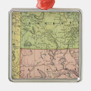 Alberta, Saskatchewan Metal Ornament