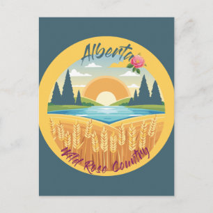 Alberta: Wild Rose Country Postcard
