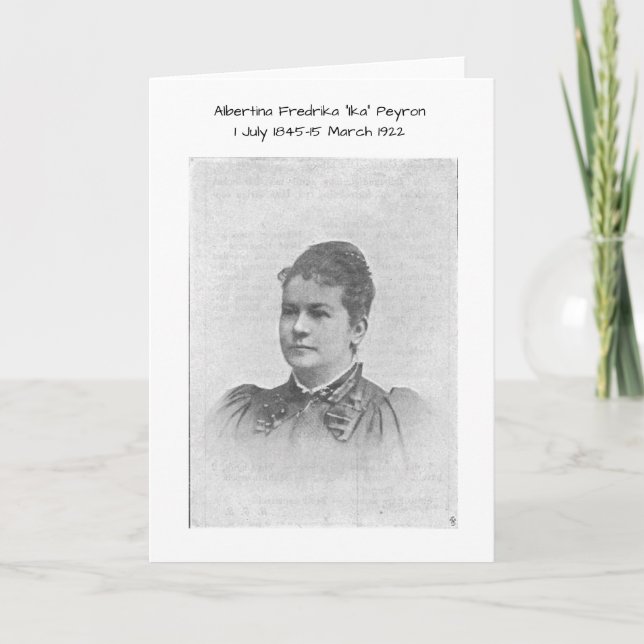 Albertina Fredrika Ika Peyron Card (Front)