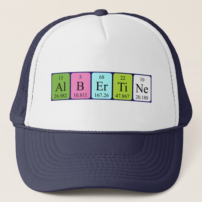 Albertine periodic table name hat (Front)