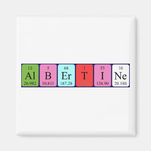 Albertine periodic table name magnet