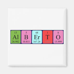 Alberto periodic table name magnet