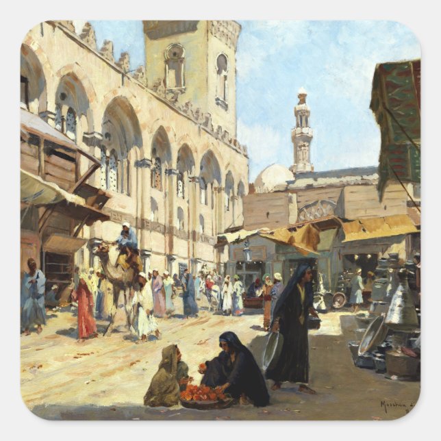 Alberto Rossi Arabian Market in Kaloun Square Sticker (Front)