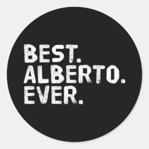 Alberto shirt funny men father's gift idea classic round sticker
