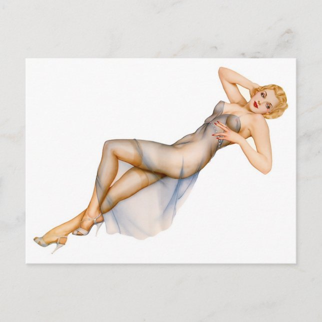 Alberto Vargas Vintage Pin up Postcard (Front)