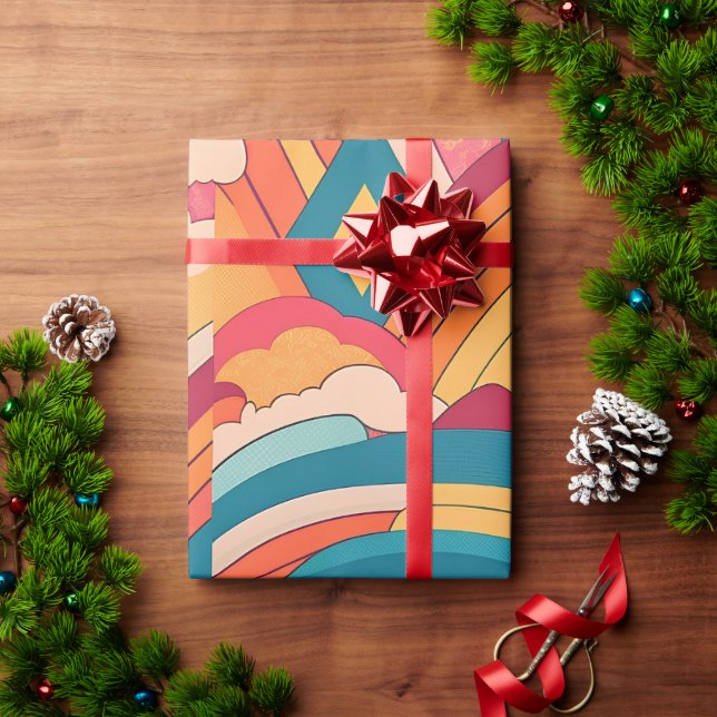 Albertonectes Rainbow Colourful Pattern Wrapping Paper (Holiday Gift)