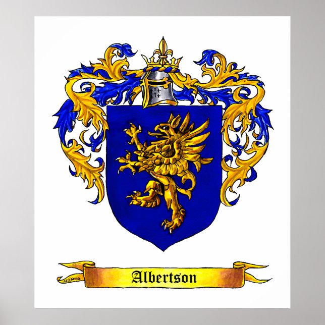 Albertson Coat of Arms Poster (Front)