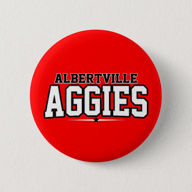 Albertville High School; Aggies 6 Cm Round Badge (Front)