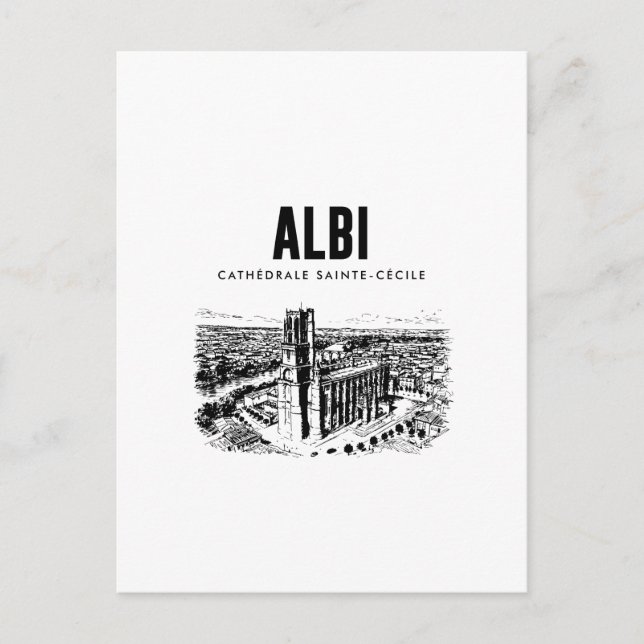 Albi SainteCecile Cathedral Vintage Poster Occ Postcard (Front)