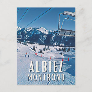 Albiez Montrond Ski Resort Postcard