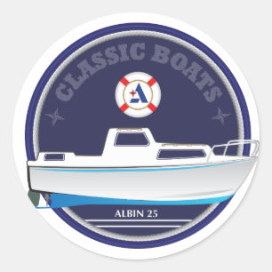 Albin 25 - glossy round stickers