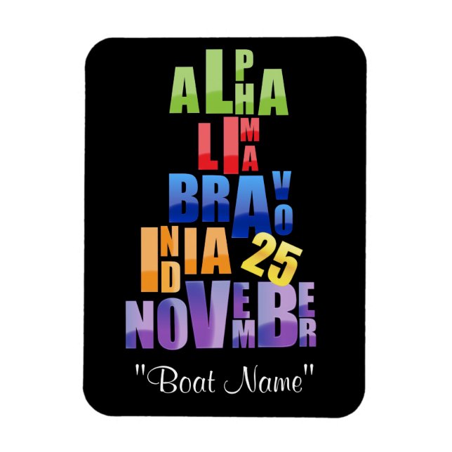 Albin 25 Phonetic Alphabet Magnet (Vertical)