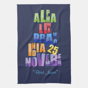 Albin 25 Phonetic Alphabet Tea Towel