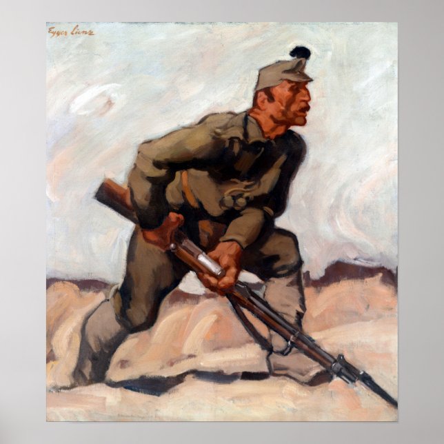 Albin Egger-Lienz Kaiserschützen Dolomitenwacht Poster (Front)