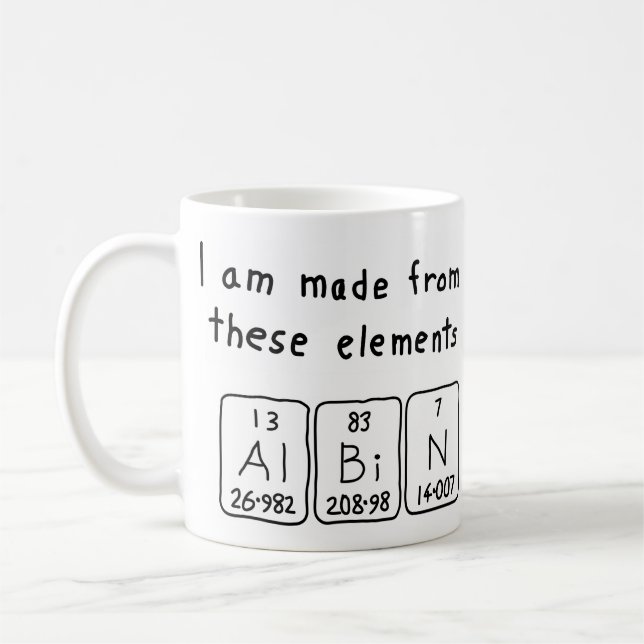 Albin periodic table name mug (Left)
