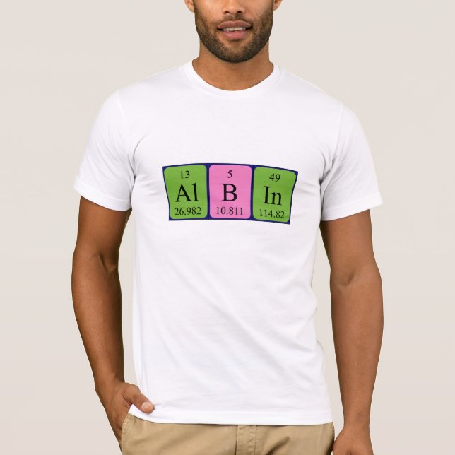 Albin periodic table name shirt (Front)