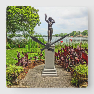 Albin Polasek Sculpture Gardens Winter Park FL Square Wall Clock