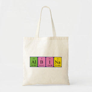 Albina periodic table name tote bag