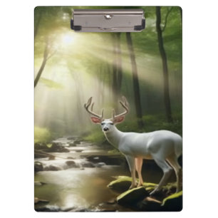 Albino Buck Clipboard