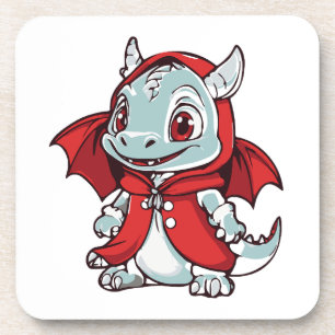 Albino Dragon in Red Coaster
