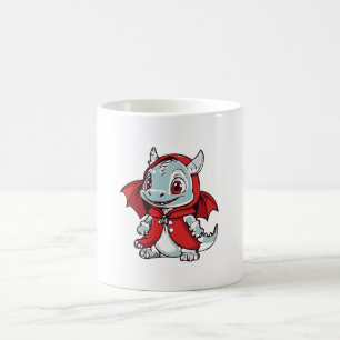 Albino Dragon in Red Coffee Mug
