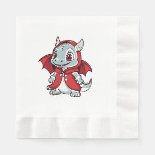 Albino Dragon in Red Napkin