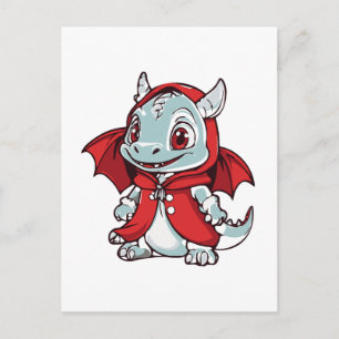 Albino Dragon in Red Postcard