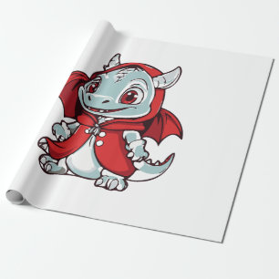 Albino Dragon in Red Wrapping Paper