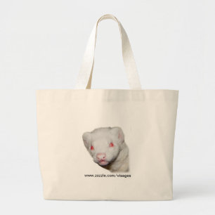 Albino Ferret Picture Large Tote Bag