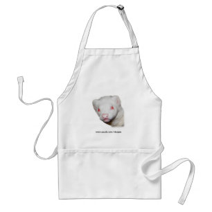 Albino Ferret Picture Standard Apron