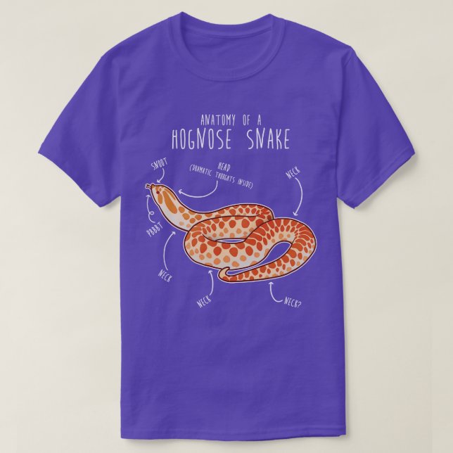 Albino Hognose Snake Anatomy T-Shirt (Design Front)