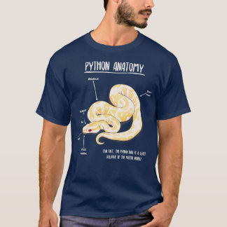 Albino Python anatomy  T-Shirt