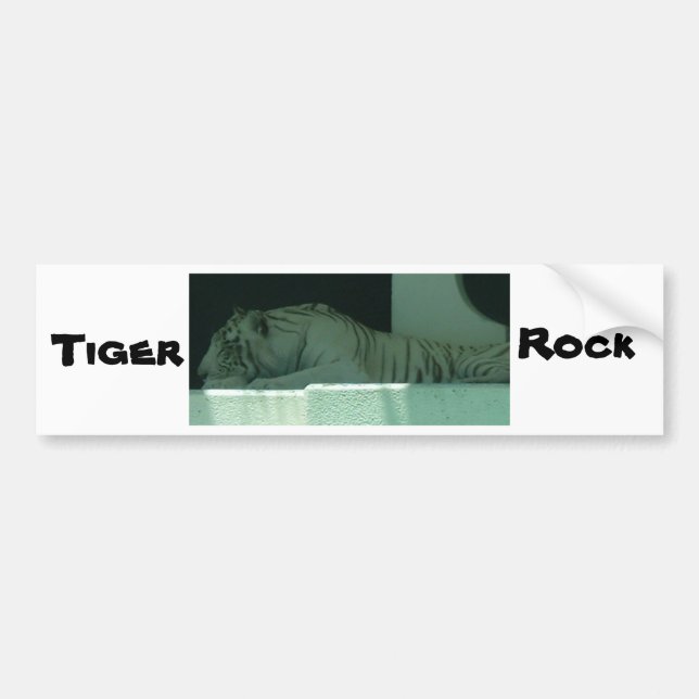 Albino Tiger Bumper Sticker (Front)
