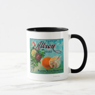 Albion Brand Citrus Crate Label Mug