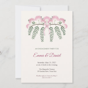 Albizia Blossom Engagement Party Invitation