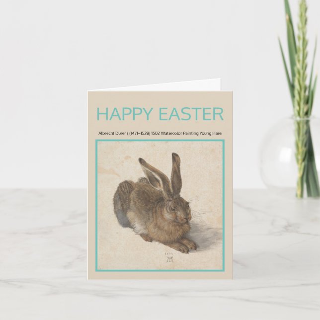 Albrecht Dürer 1502 HARE Easter Card (Front)
