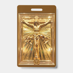 Albrecht Dürer 1505 Christ on the Cross Pure Gold ID Badge