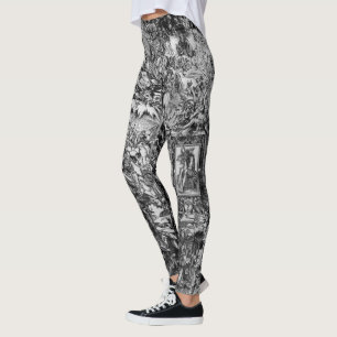 Albrecht Dürer Black and White Leggings