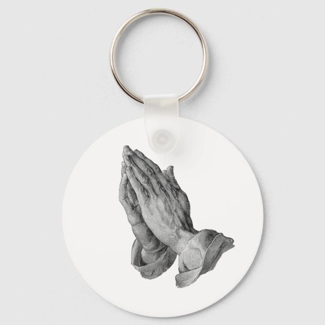 Albrecht Durer - Hands Praying Key Ring (Front)