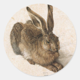 Albrecht Dürer - Junger Hase (Young Hare), 1502 Classic Round Sticker