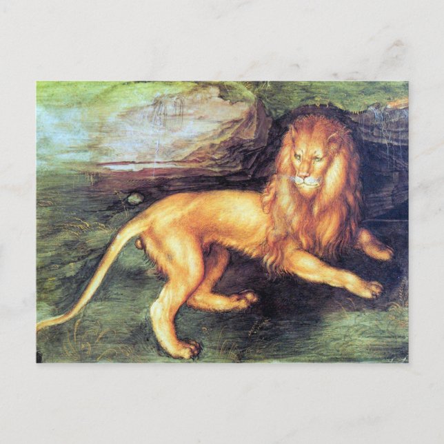 Albrecht Durer - Lion Postcard (Front)