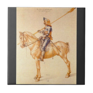 Albrecht Durer - Rider in the armour Ceramic Tile