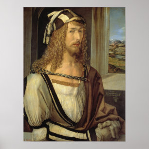 Albrecht Dürer Self Portrait (1498) Poster