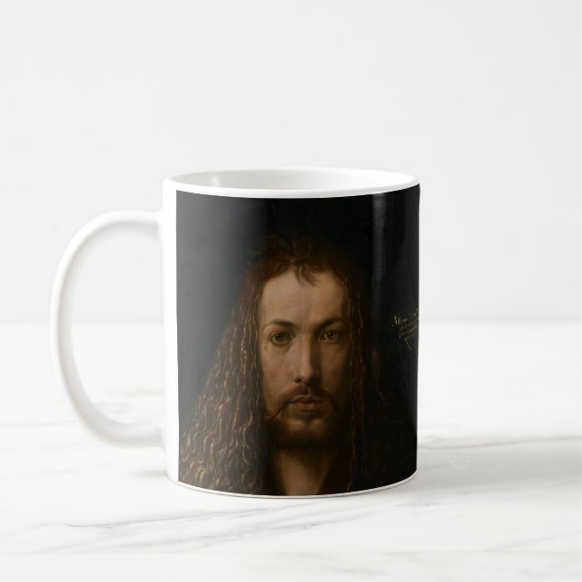 Albrecht Dürer - self portrait, 1500 Coffee Mug (Left)