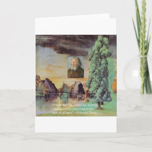 Albrecht Durer "Sum Of Man" Wisdom Quote Gifts Card