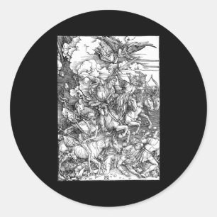 Albrecht Durer The Four Horsemen of the Apocalypse Classic Round Sticker
