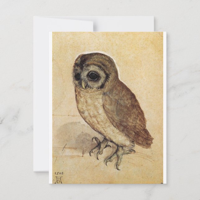Albrecht Durer - The Little Owl Thank You Card (Front)